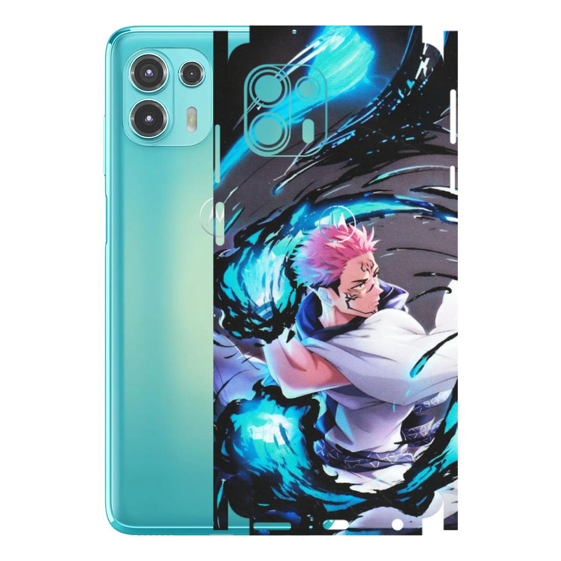 Motorola Phone Skins (All Models) - New Jujutsu Kaisen Grey Blue Anime - Matte Finish (M-127) Motorola Moto Edge 20 Fusion