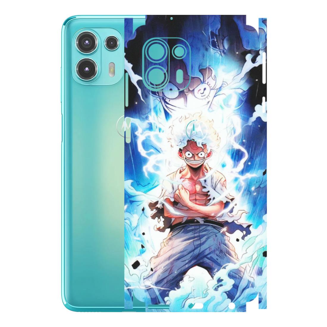 Motorola Phone Skins (All Models) - Blue Thunder Luffy Anime - Matte Finish (M-132) Motorola Moto Edge 20 Fusion