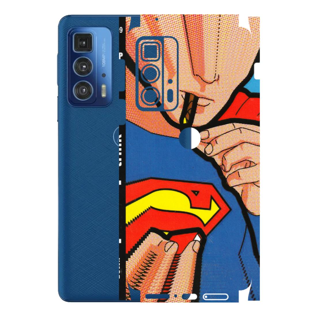 Motorola Phone Skins (All Models) - Superman Sutta - 3D Embossed Finish (L-130) Motorola Moto Edge 20 Pro