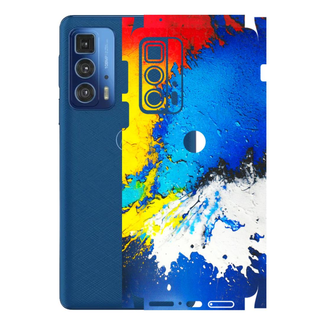 Motorola Phone Skins (All Models) - Acrylic Paint Spill - 3D Embossed Finish (L-229) Motorola Moto Edge 20 Pro