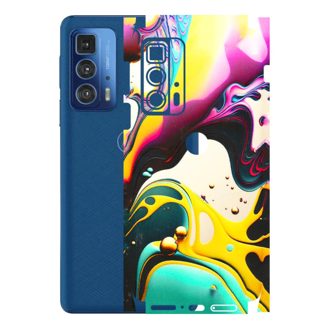 Motorola Phone Skins (All Models) - Multicolor Abstract pattern - 3D Embossed Finish (L-254) Motorola Moto Edge 20 Pro