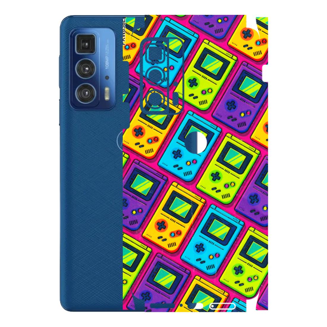 Motorola Phone Skins (All Models) - Gameboy Colourful - 3D Embossed Finish (L-266) Motorola Moto Edge 20 Pro