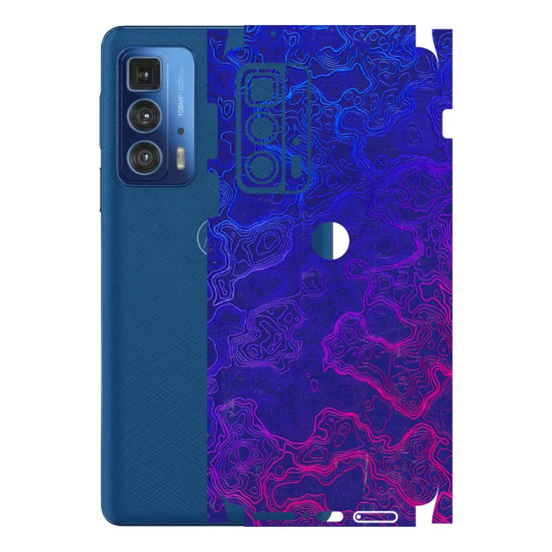 Motorola Phone Skins (All Models) - Purple Ripples Swirl - 3D Embossed Finish (L-314) Motorola Moto Edge 20 Pro