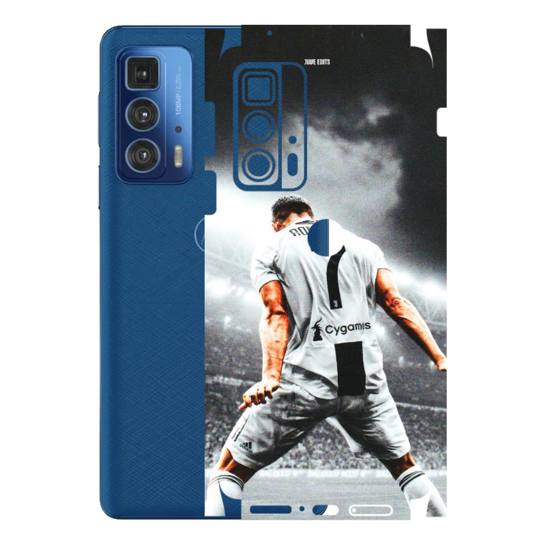 Motorola Phone Skins (All Models) - Ronaldo CR7 Crazy - 3D Embossed Finish (L-44) Motorola Moto Edge 20 Pro