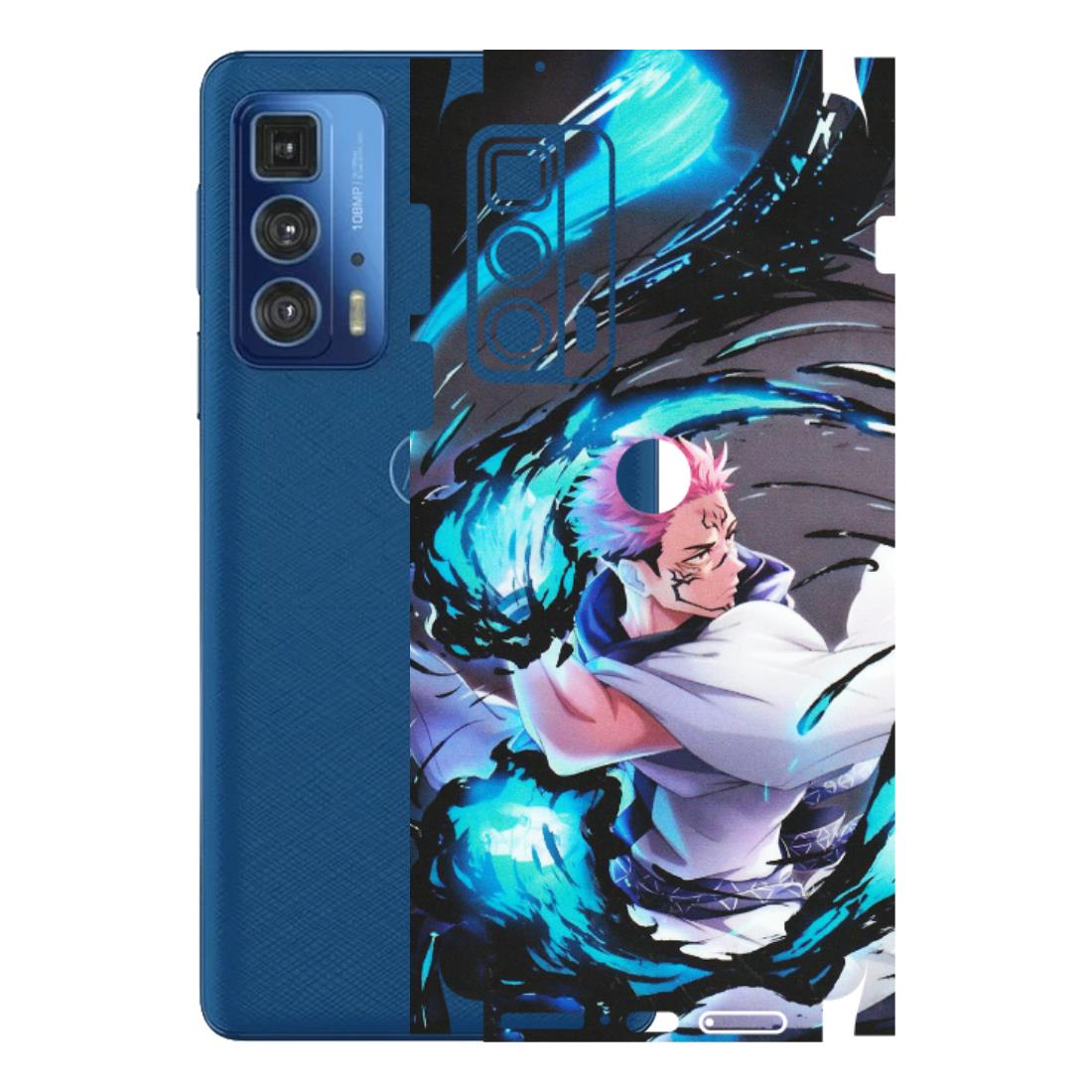 Motorola Phone Skins (All Models) - New Jujutsu Kaisen Grey Blue Anime - Matte Finish (M-127) Motorola Moto Edge 20 Pro