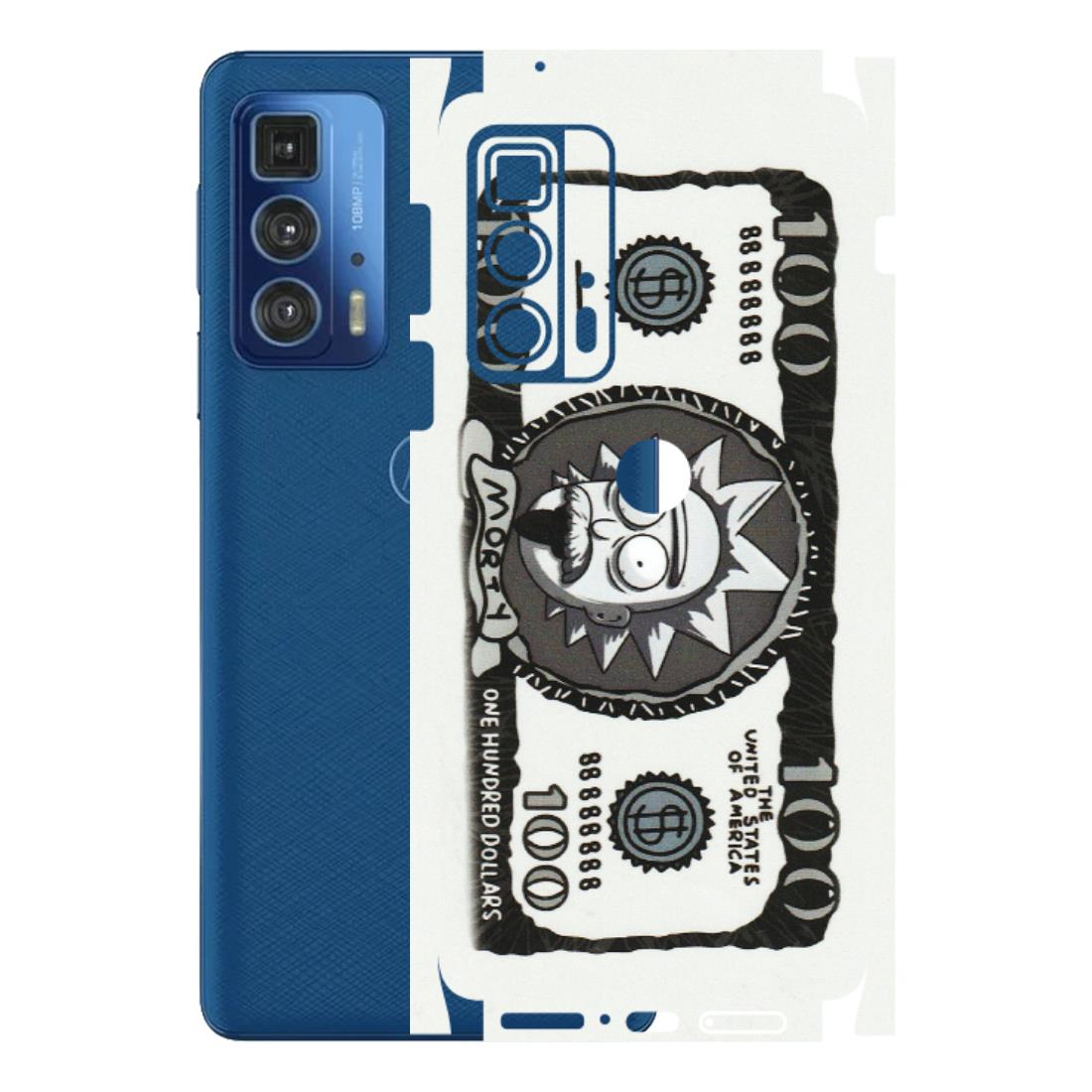 Motorola Phone Skins (All Models) - Rick And Morty Hundred Dollar Anime - Matte Finish (M-161) Motorola Moto Edge 20 Pro