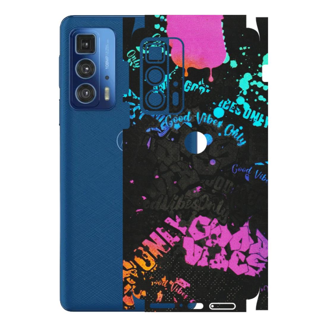 Motorola Phone Skins (All Models) - Majestic Black Vibes - Matte Finish (M-62) Motorola Moto Edge 20 Pro