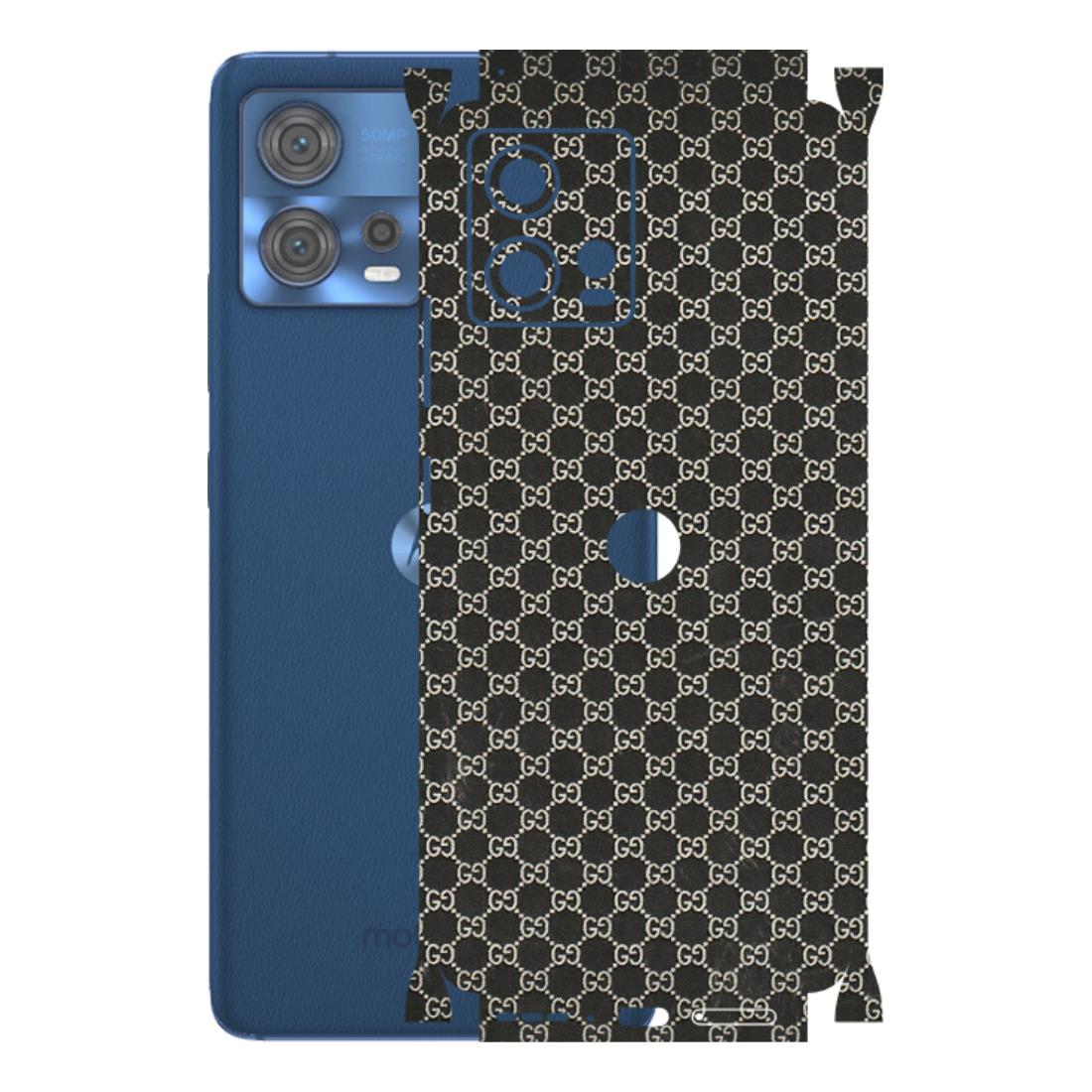 Motorola Phone Skins (All Models) - Black G Print - 3D Embossed Finish (L-109) Motorola Moto Edge 30 Fusion (5G)