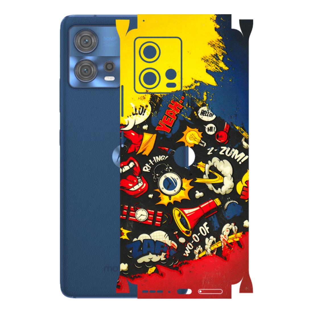 Motorola Phone Skins (All Models) - Pacific Doodle Art - 3D Embossed Finish (L-120) Motorola Moto Edge 30 Fusion (5G)