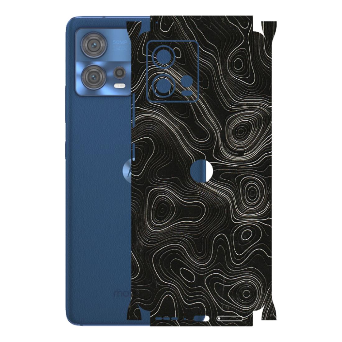 Motorola Phone Skins (All Models) - Black Swirl - 3D Embossed Finish (L-196) Motorola Moto Edge 30 Fusion (5G)