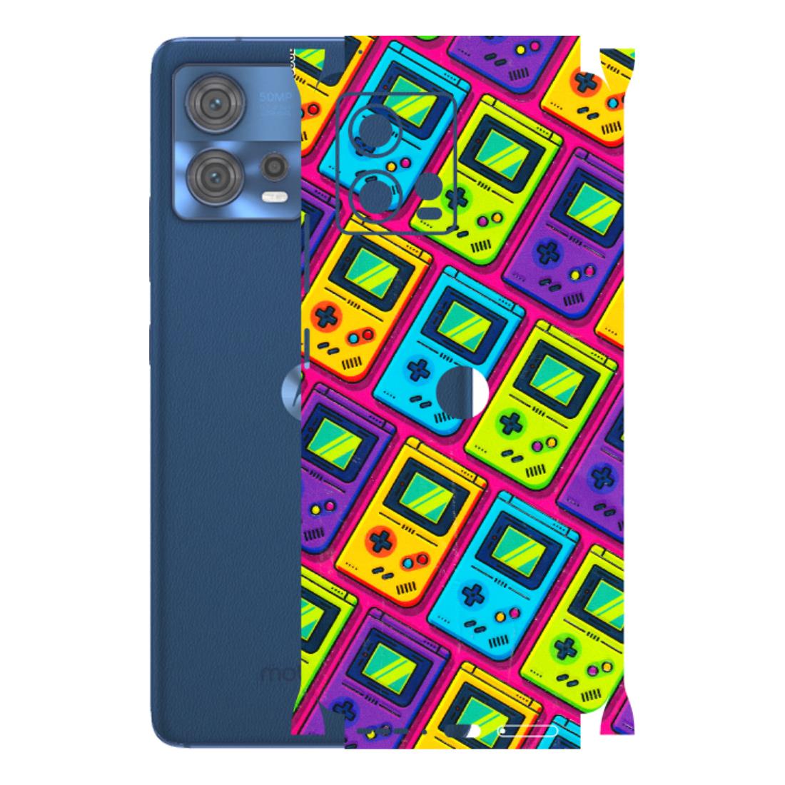Motorola Phone Skins (All Models) - Gameboy Colourful - 3D Embossed Finish (L-266) Motorola Moto Edge 30 Fusion (5G)