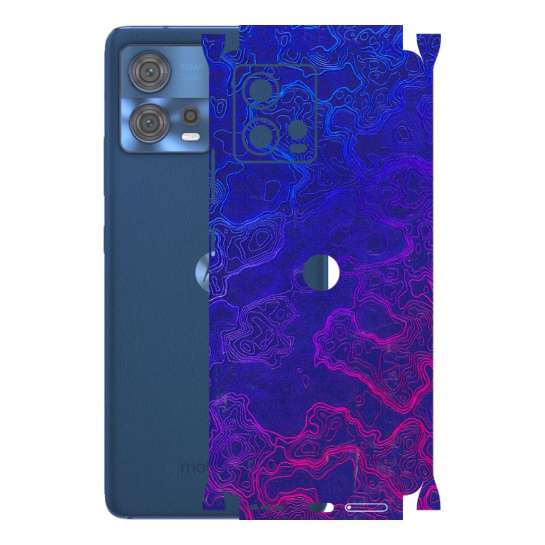Motorola Phone Skins (All Models) - Purple Ripples Swirl - 3D Embossed Finish (L-314) Motorola Moto Edge 30 Fusion (5G)