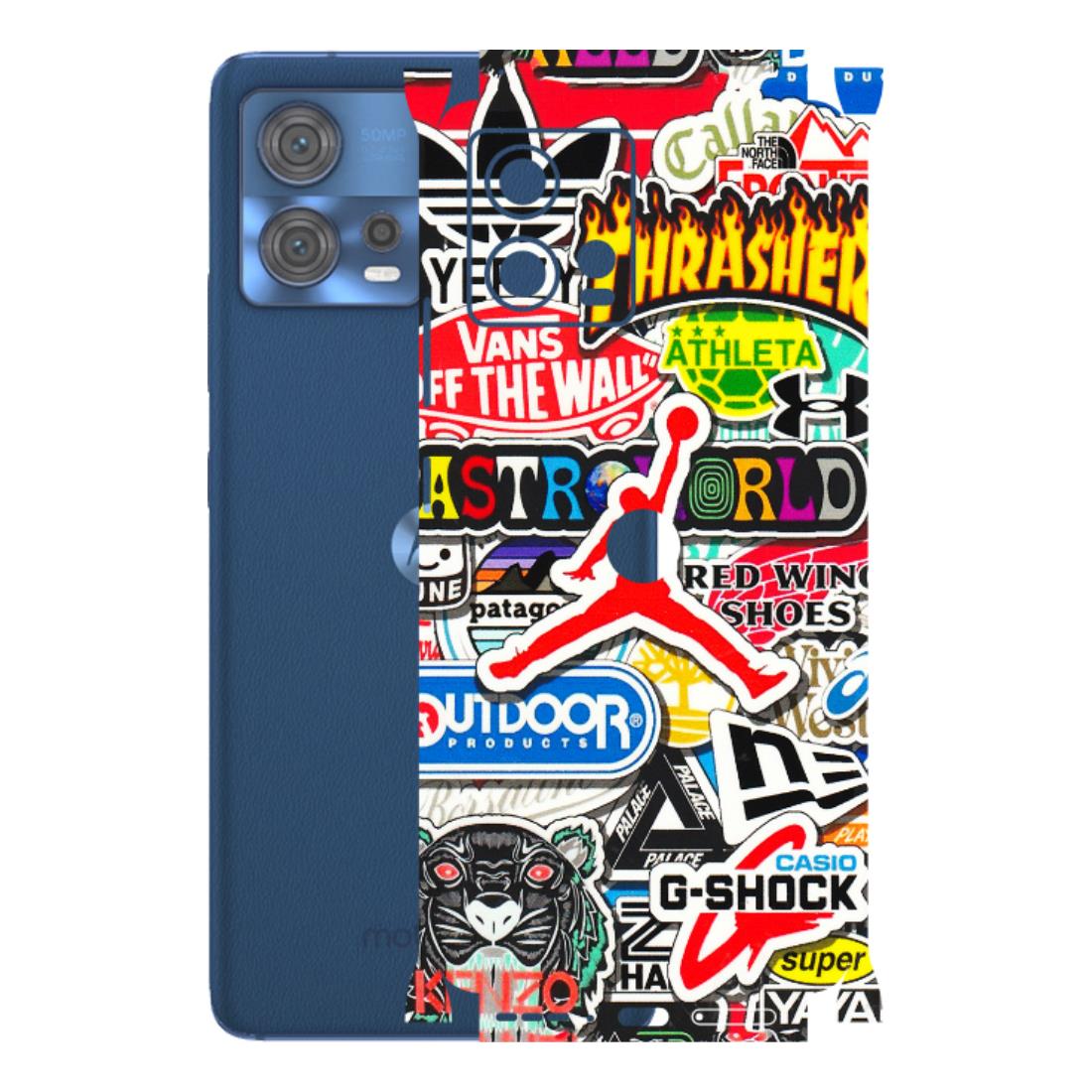 Motorola Phone Skins (All Models) - Multi Brands Sticker Graffiti - 3D Embossed Finish (L-37) Motorola Moto Edge 30 Fusion (5G)