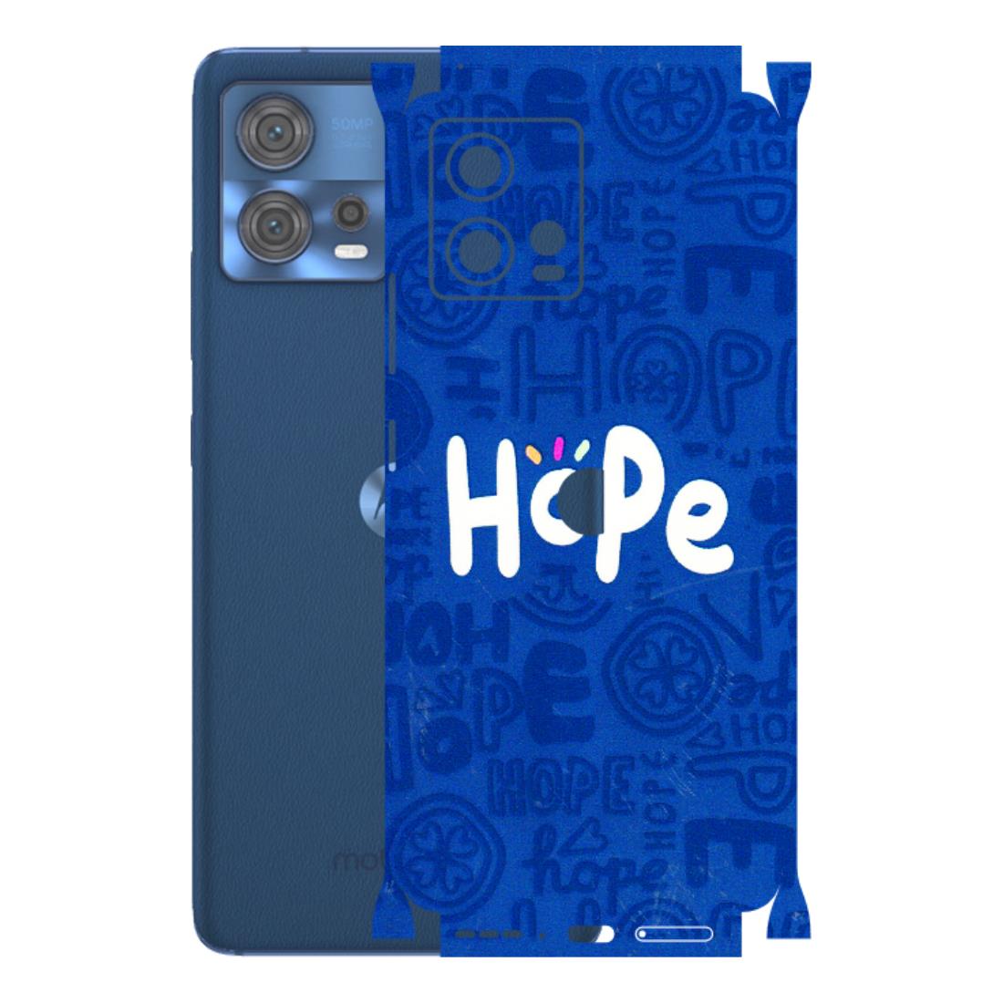 Motorola Phone Skins (All Models) - Hope Doodles Blue - 3D Embossed Finish (L-43) Motorola Moto Edge 30 Fusion (5G)
