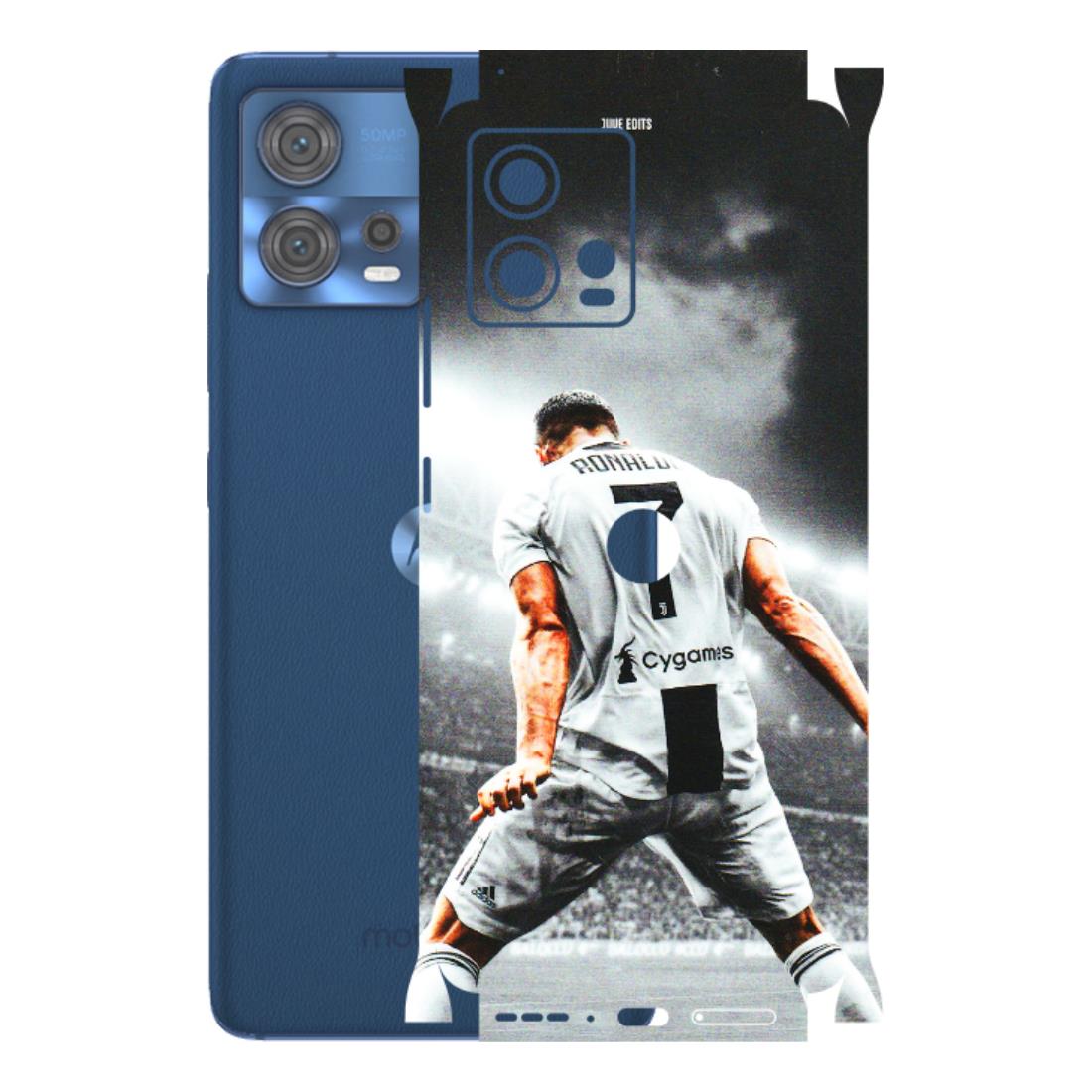Motorola Phone Skins (All Models) - Ronaldo CR7 Crazy - 3D Embossed Finish (L-44) Motorola Moto Edge 30 Fusion (5G)