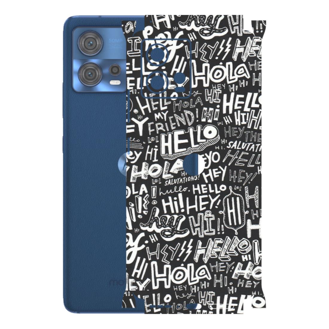 Motorola Phone Skins (All Models) - Hi Hello Doodles - Matte Finish (M-25) Motorola Moto Edge 30 Fusion (5G)
