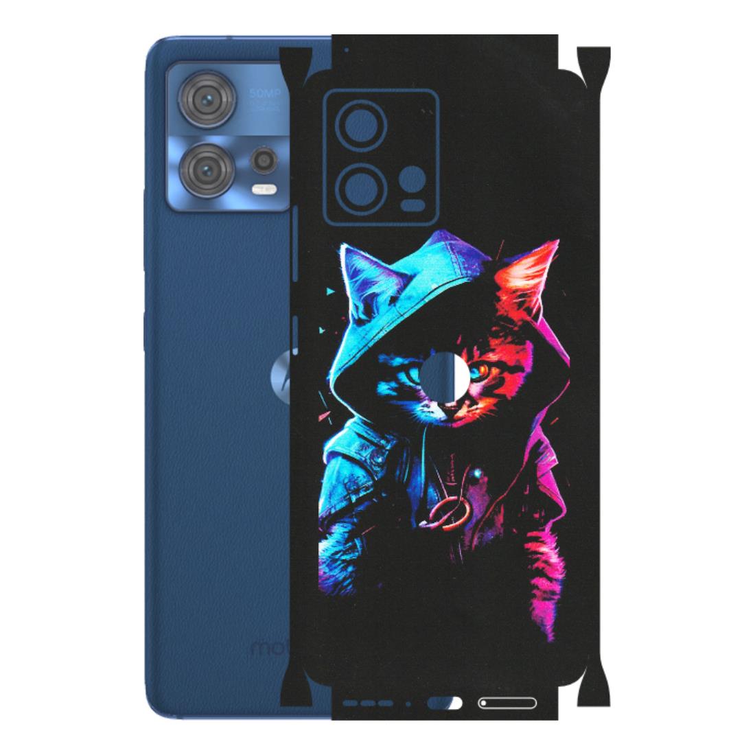 Motorola Phone Skins (All Models) - Cyberpunk Cat - Matte Finish (M-45) Motorola Moto Edge 30 Fusion (5G)