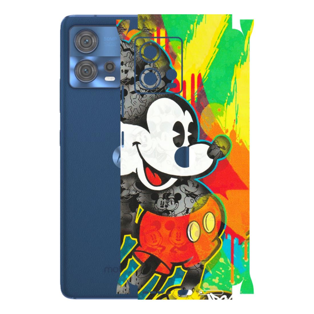 Motorola Phone Skins (All Models) - Multiple Mickey With Colourful Texture - Matte Finish (M-84) Motorola Moto Edge 30 Fusion (5G)
