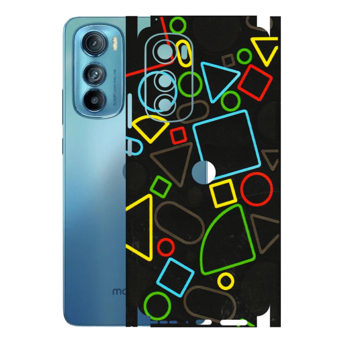 Motorola Phone Skins (All Models) - Black Shapes - 3D Embossed Finish (L-131) Motorola Moto Edge 30