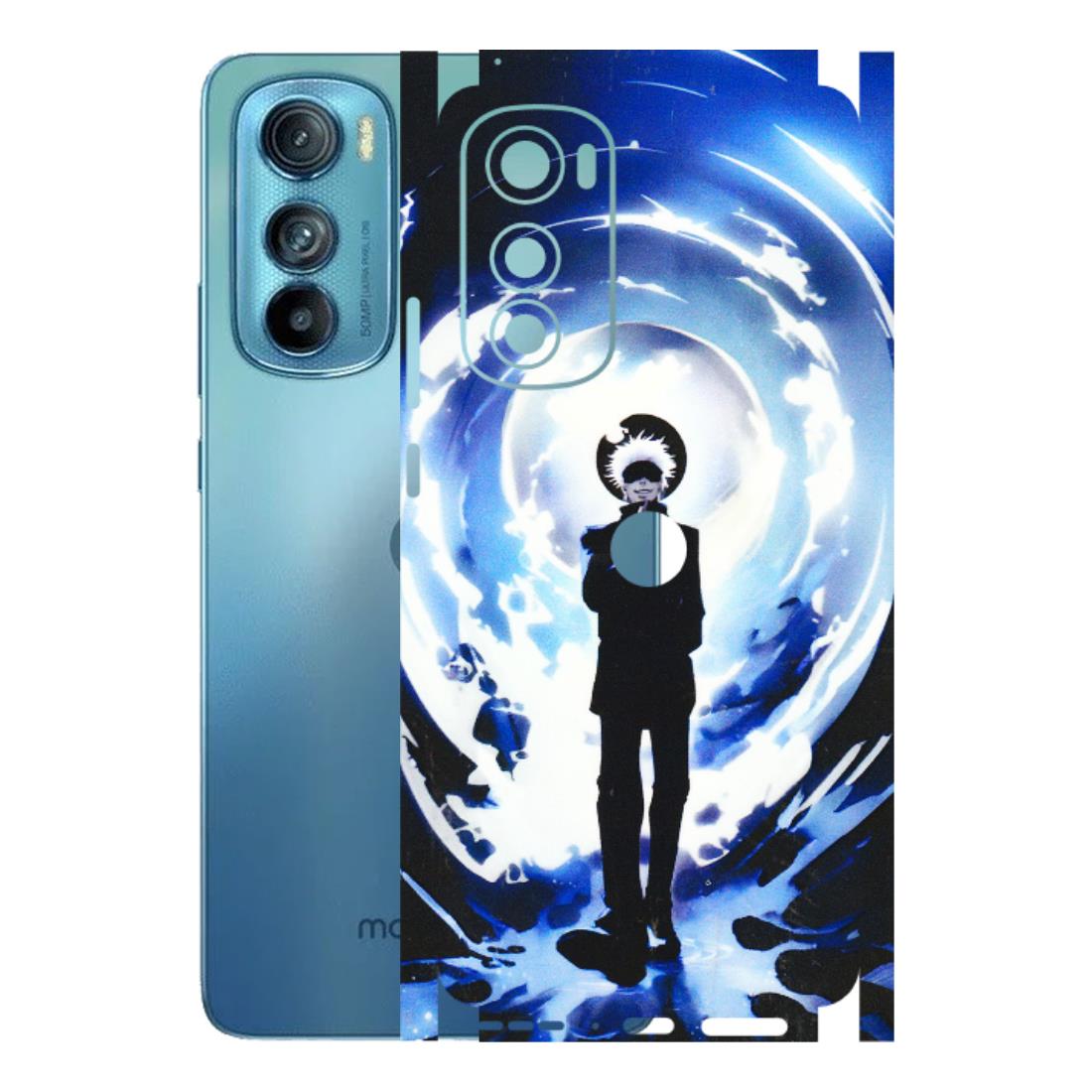 Motorola Phone Skins (All Models) - Satoru Gojo Dark Blue - 3D Embossed Finish (L-235) Motorola Moto Edge 30