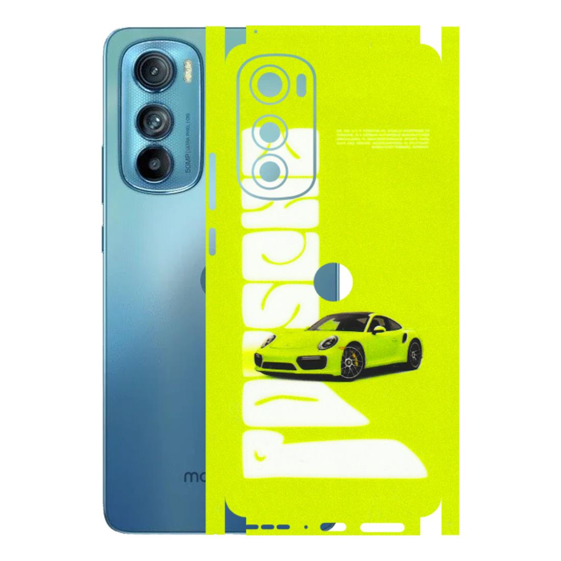 Motorola Phone Skins (All Models) - Lime Green Porche - 3D Embossed Finish (L-30) Motorola Moto Edge 30