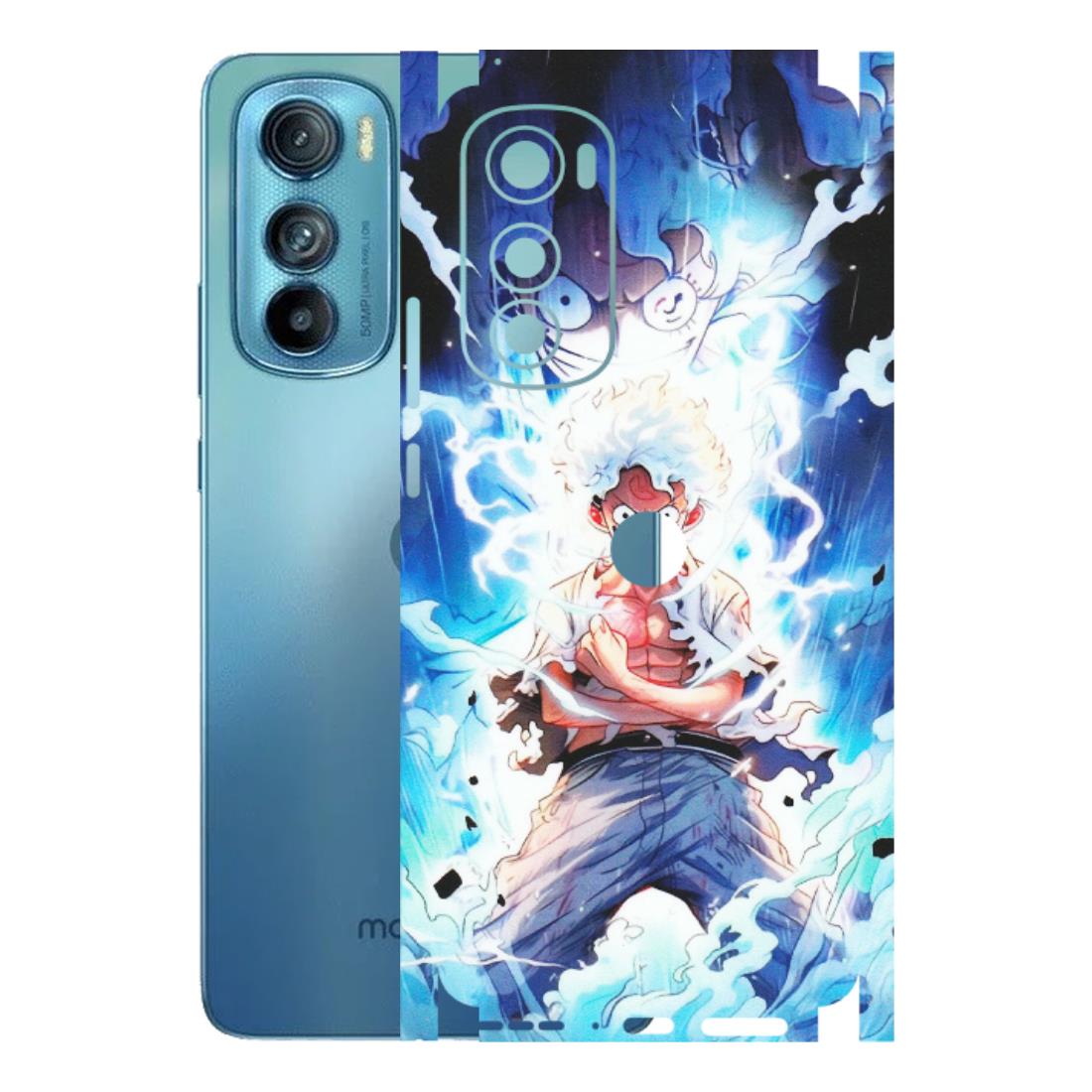 Motorola Phone Skins (All Models) - Blue Thunder Luffy Anime - Matte Finish (M-132) Motorola Moto Edge 30