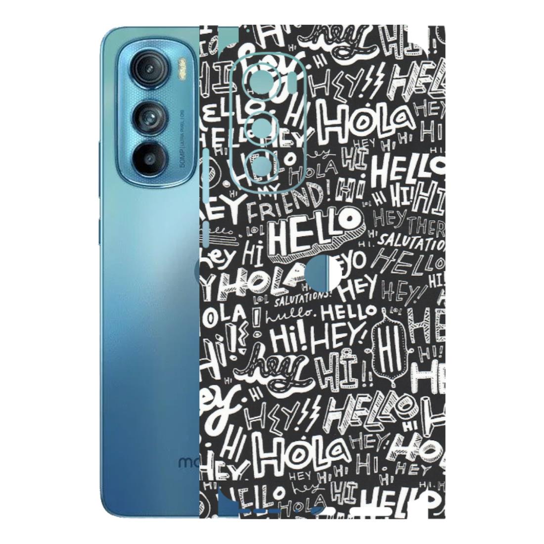 Motorola Phone Skins (All Models) - Hi Hello Doodles - Matte Finish (M-25) Motorola Moto Edge 30