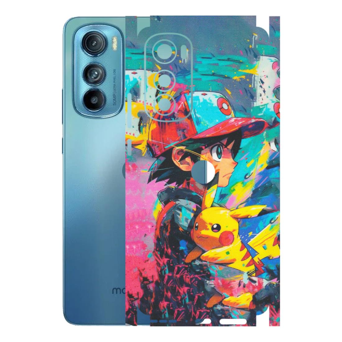 Motorola Phone Skins (All Models) - Ash & Pikachu - Matte Finish (M-26) Motorola Moto Edge 30