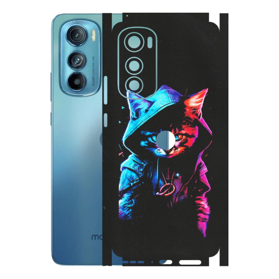 Motorola Phone Skins (All Models) - Cyberpunk Cat - Matte Finish (M-45) Motorola Moto Edge 30