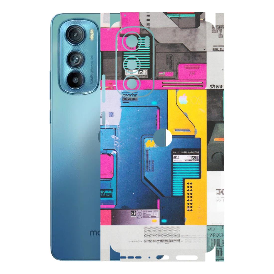 Motorola Phone Skins (All Models) - Colourfull Motherboard Internals - Matte Finish (M-55) Motorola Moto Edge 30