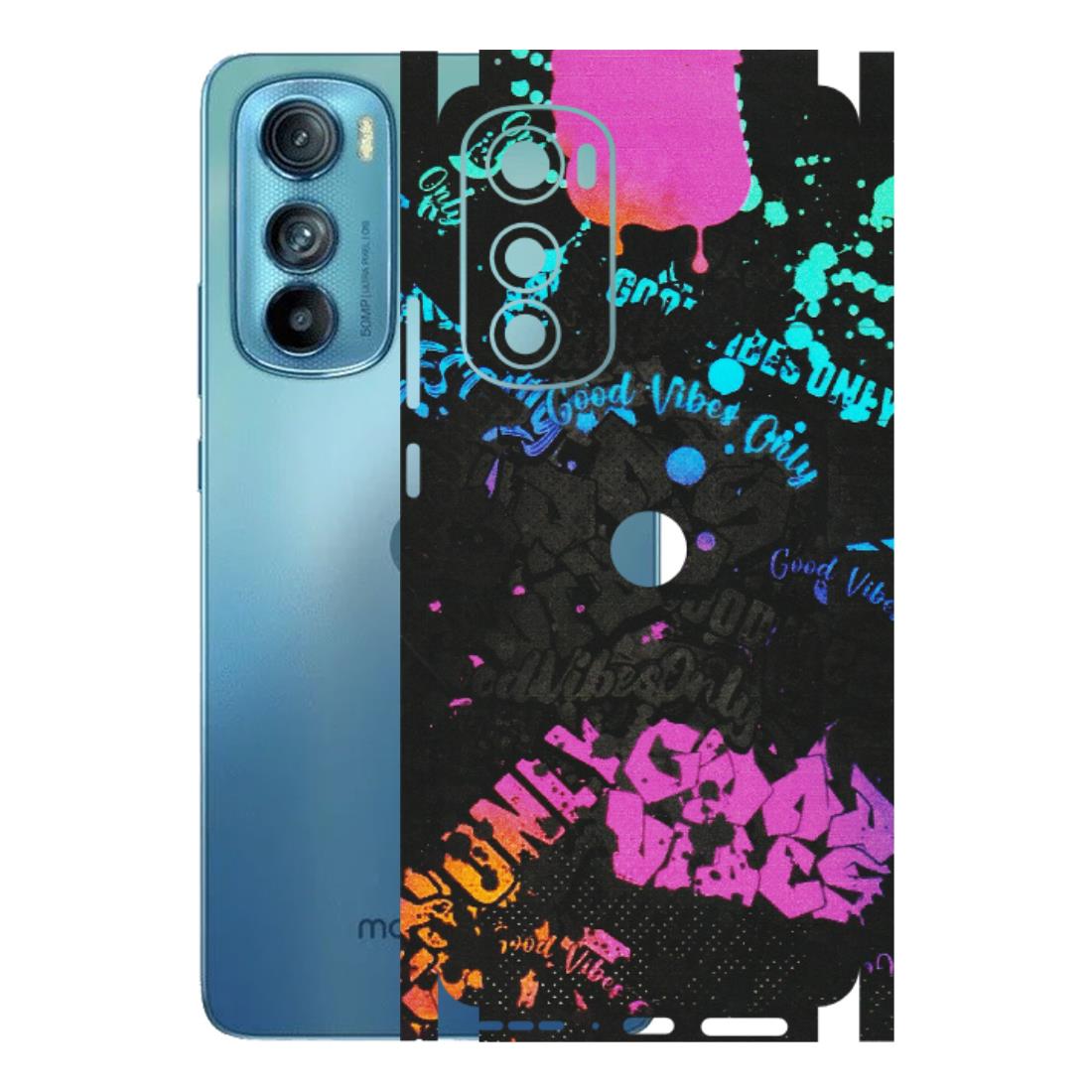 Motorola Phone Skins (All Models) - Majestic Black Vibes - Matte Finish (M-62) Motorola Moto Edge 30