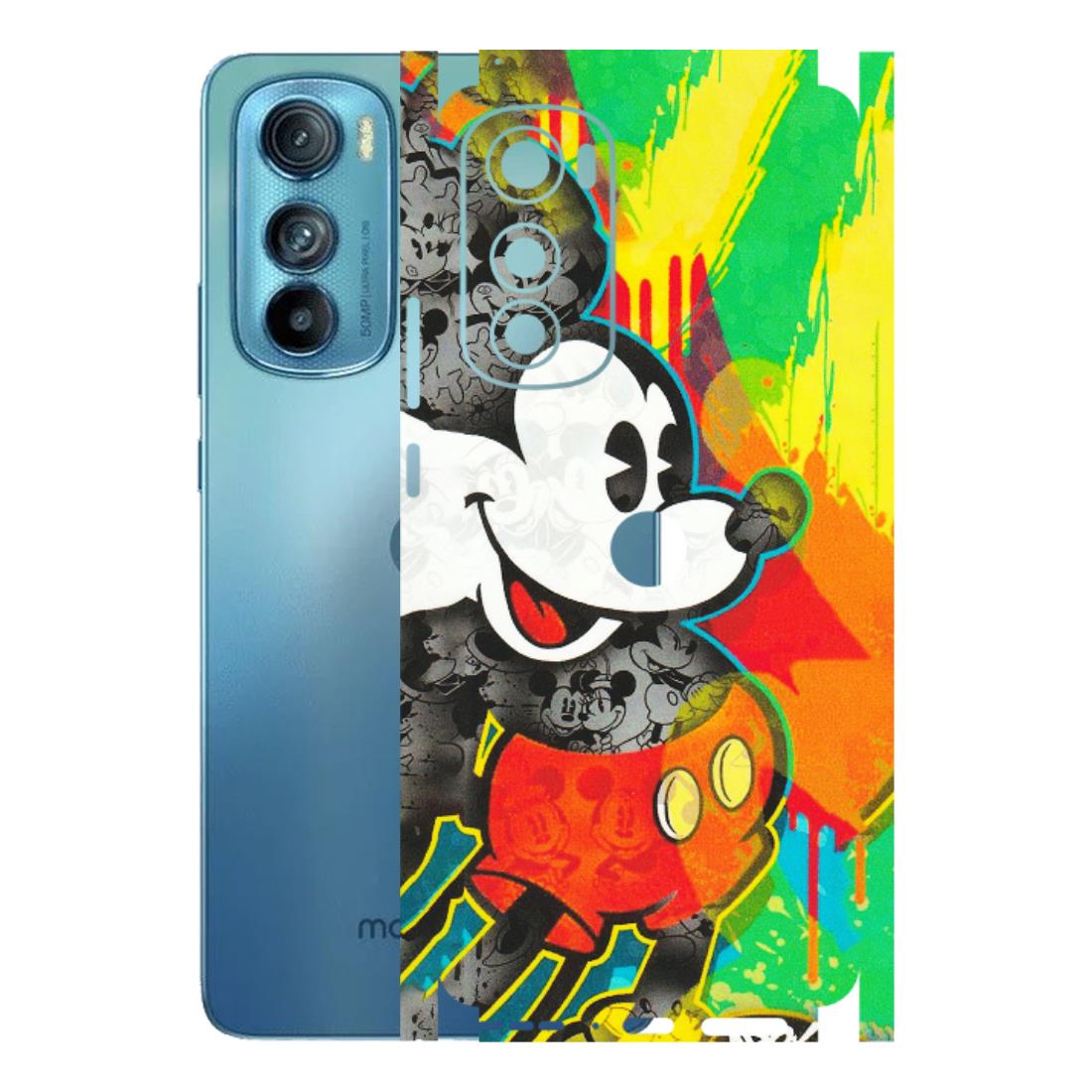 Motorola Phone Skins (All Models) - Multiple Mickey With Colourful Texture - Matte Finish (M-84) Motorola Moto Edge 30