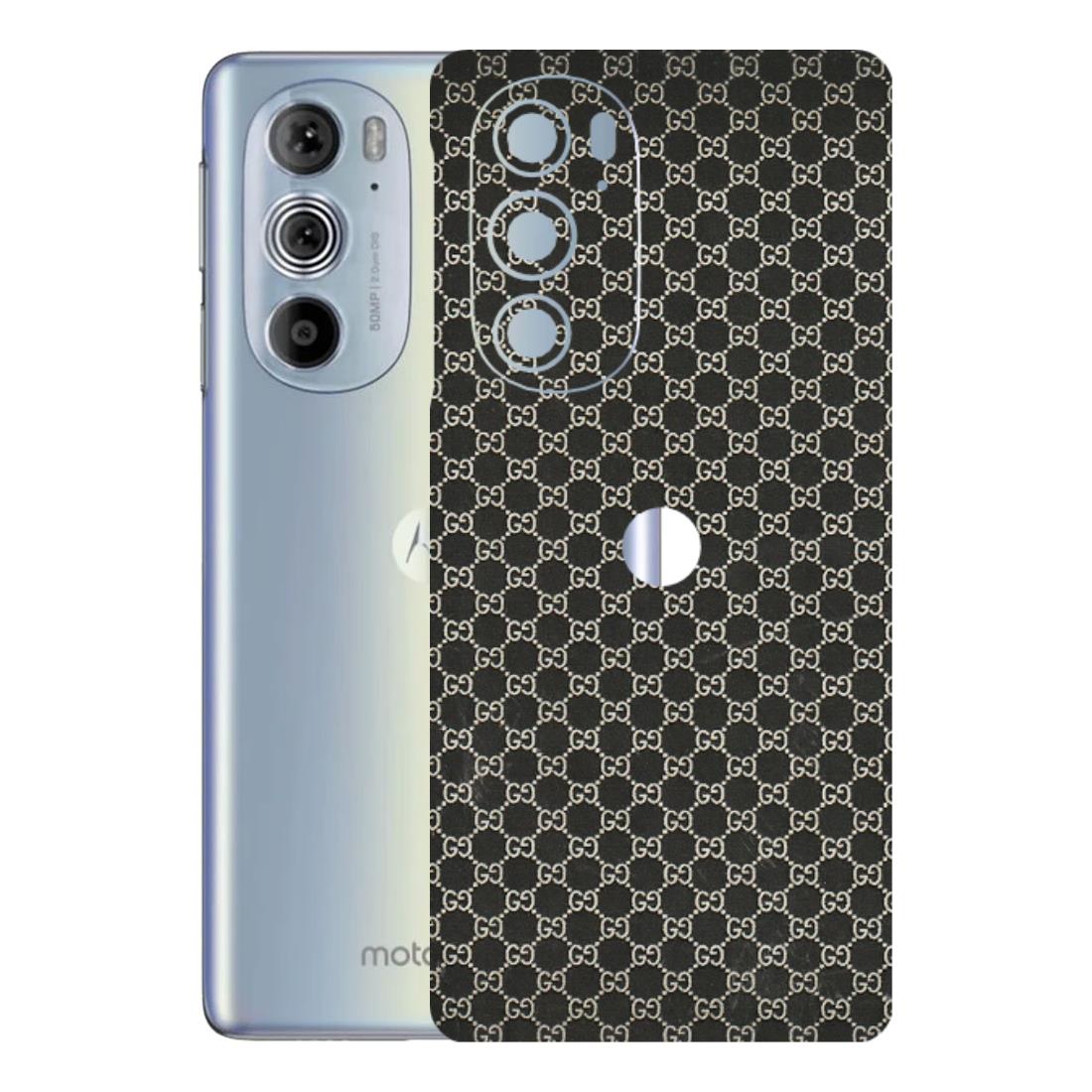 Motorola Phone Skins (All Models) - Black G Print - 3D Embossed Finish (L-109) Motorola Moto Edge 30 Pro 5G