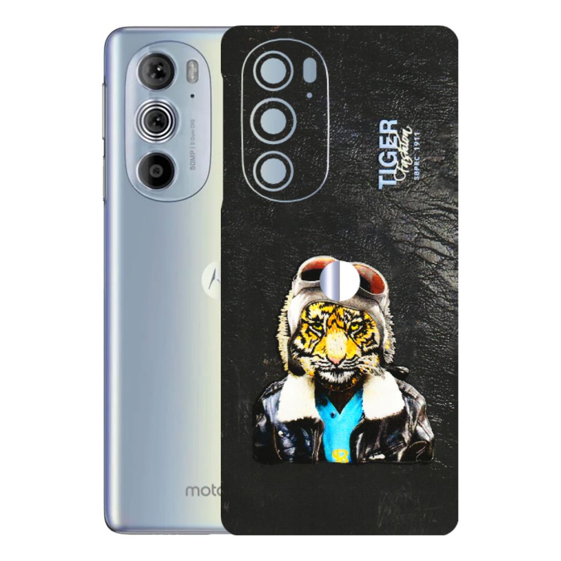 Motorola Phone Skins (All Models) - Rider Tiger - 3D Embossed Finish (L-113) Motorola Moto Edge 30 Pro 5G