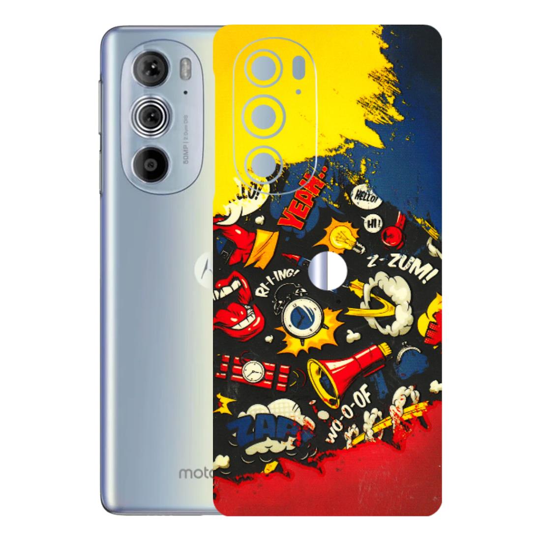 Motorola Phone Skins (All Models) - Pacific Doodle Art - 3D Embossed Finish (L-120) Motorola Moto Edge 30 Pro 5G