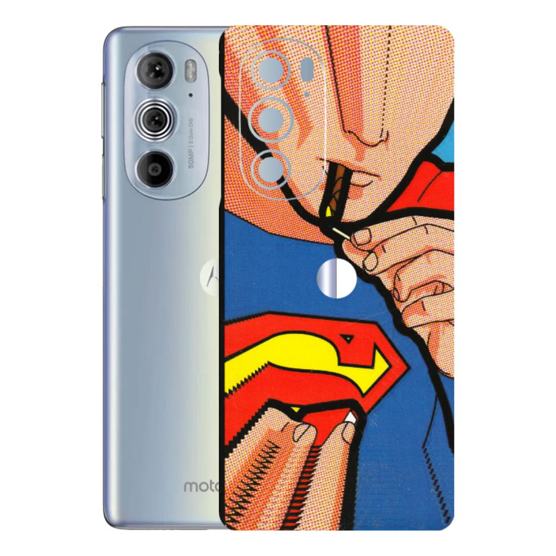 Motorola Phone Skins (All Models) - Superman Sutta - 3D Embossed Finish (L-130) Motorola Moto Edge 30 Pro 5G