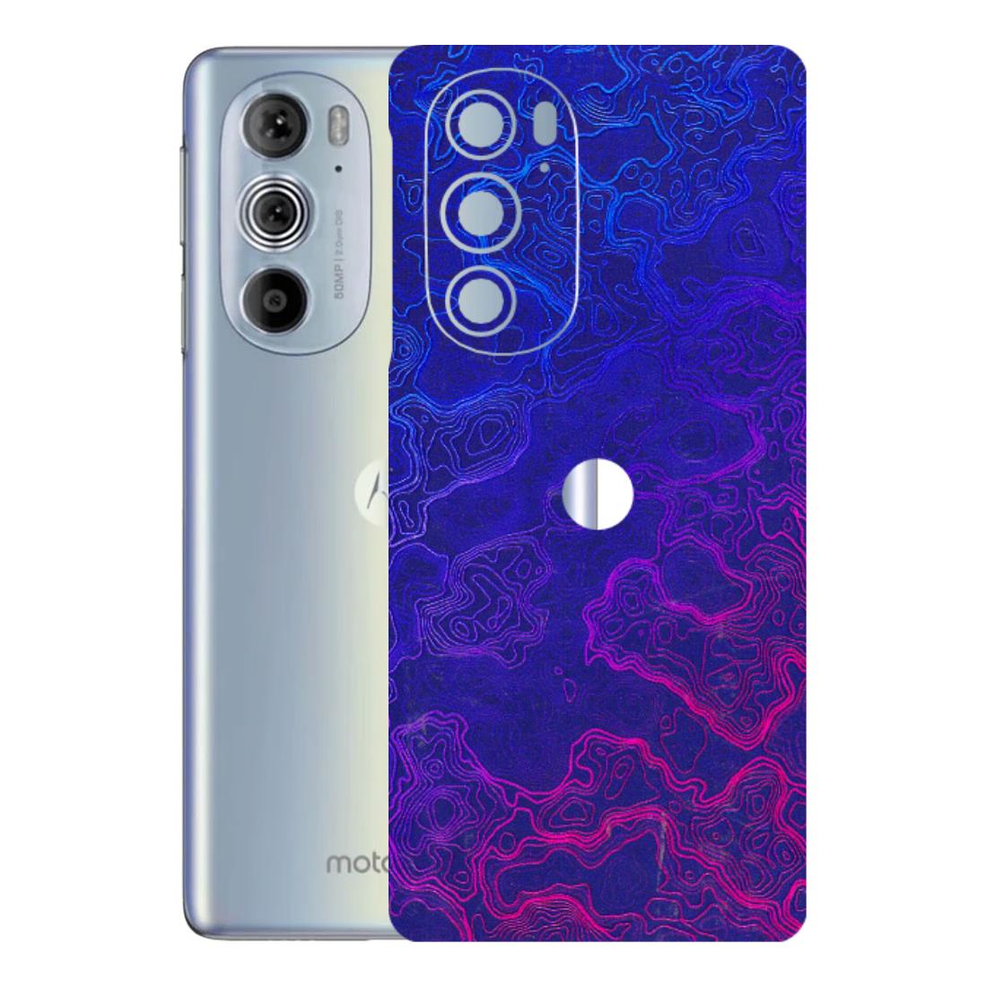 Motorola Phone Skins (All Models) - Purple Ripples Swirl - 3D Embossed Finish (L-314) Motorola Moto Edge 30 Pro 5G