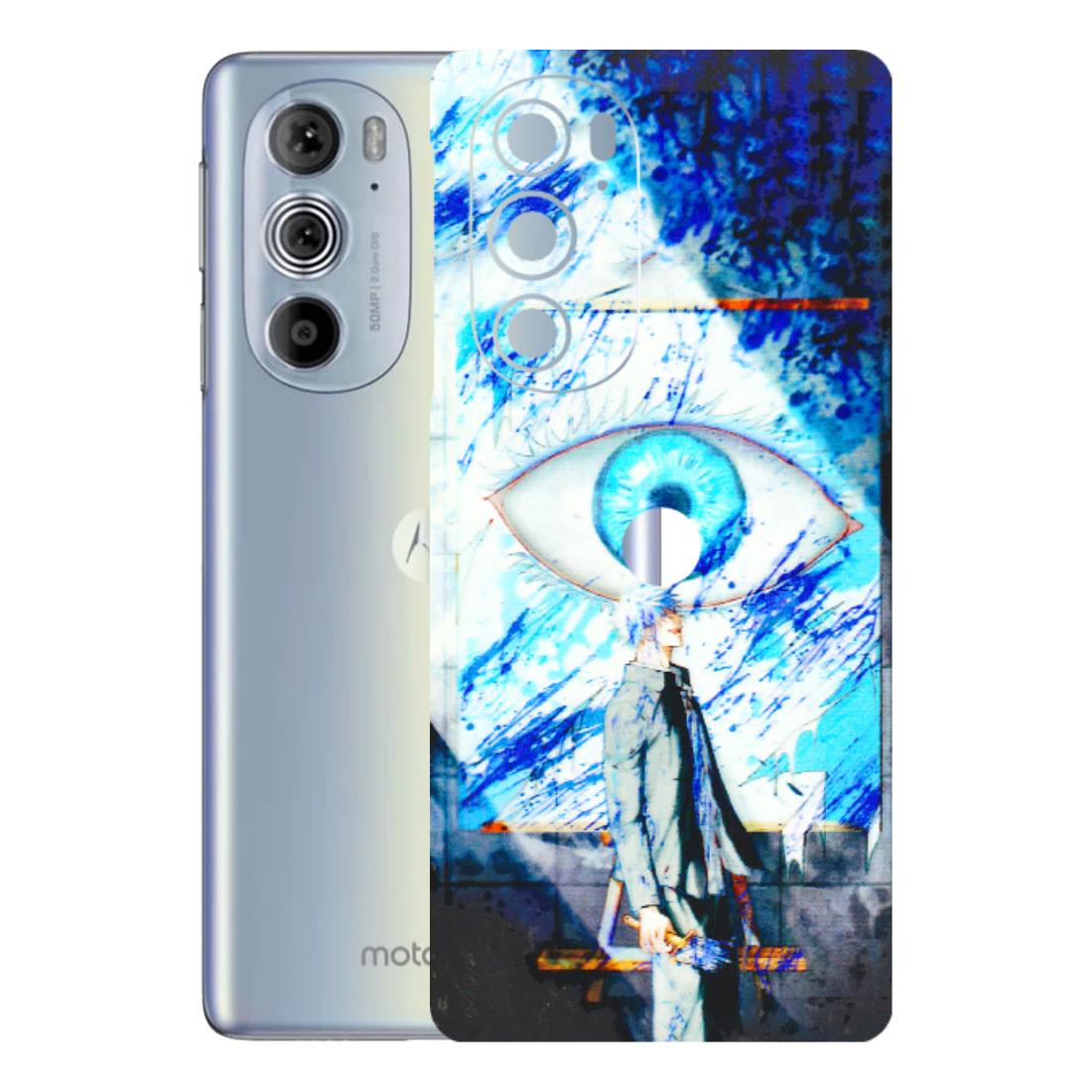 Motorola Phone Skins (All Models) - Anime Sea Blue Eye - 3D Embossed Finish (L-318) Motorola Moto Edge 30 Pro 5G