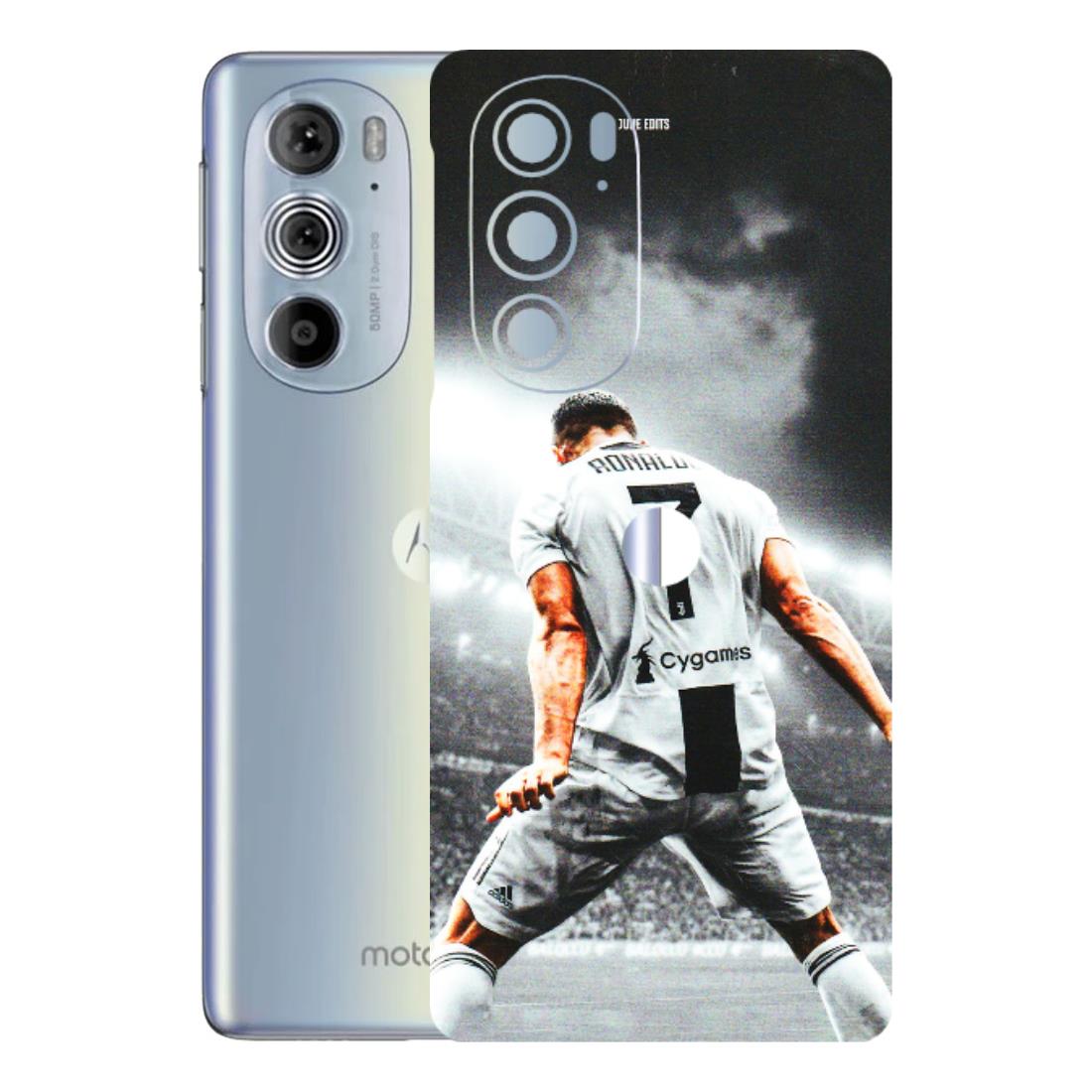 Motorola Phone Skins (All Models) - Ronaldo CR7 Crazy - 3D Embossed Finish (L-44) Motorola Moto Edge 30 Pro 5G