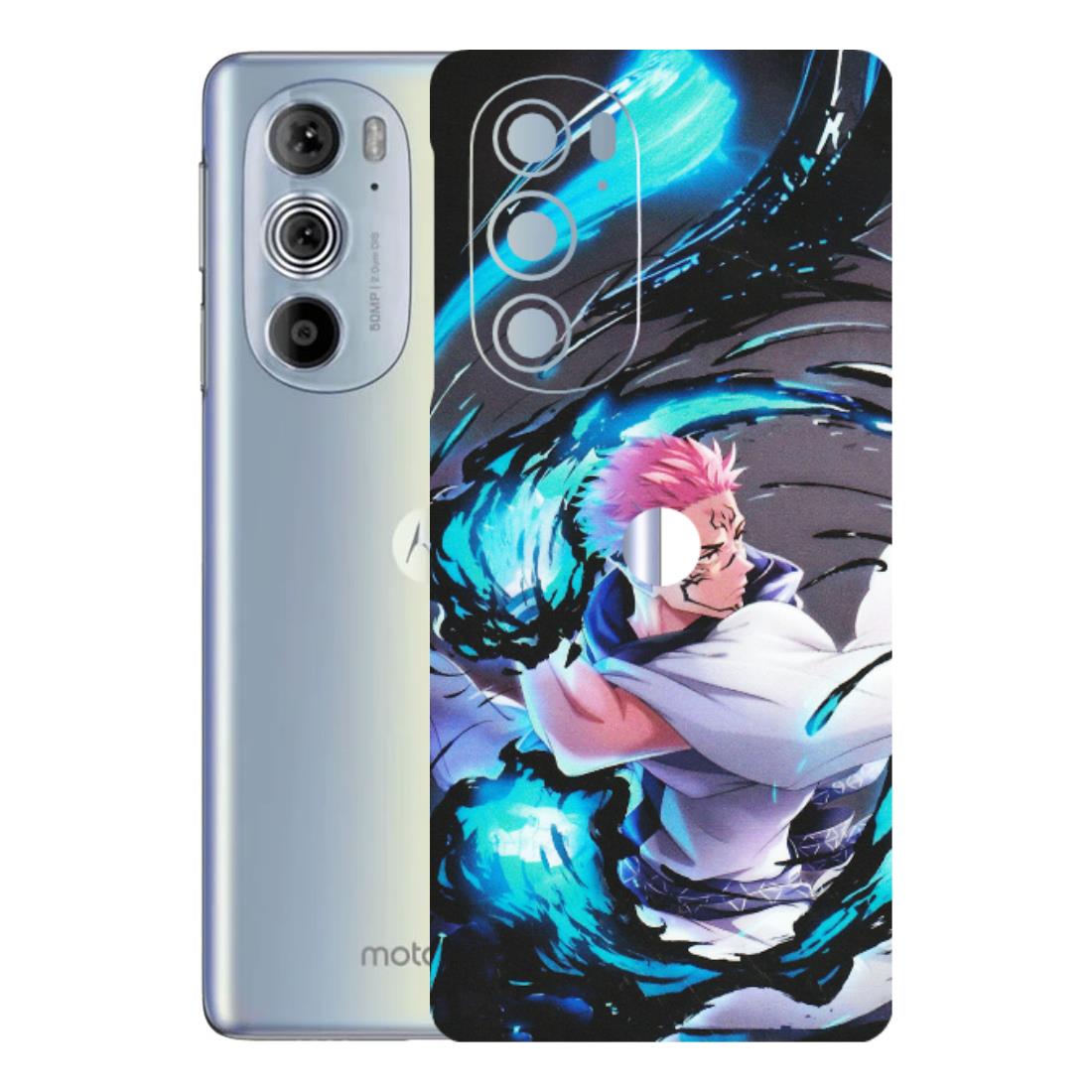 Motorola Phone Skins (All Models) - New Jujutsu Kaisen Grey Blue Anime - Matte Finish (M-127) Motorola Moto Edge 30 Pro 5G