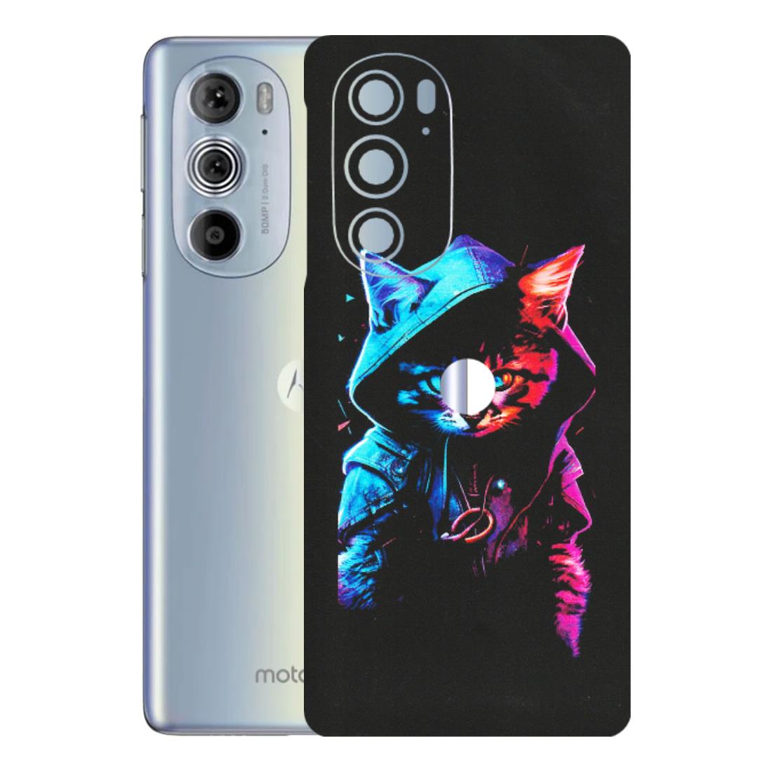 Motorola Phone Skins (All Models) - Cyberpunk Cat - Matte Finish (M-45) Motorola Moto Edge 30 Pro 5G