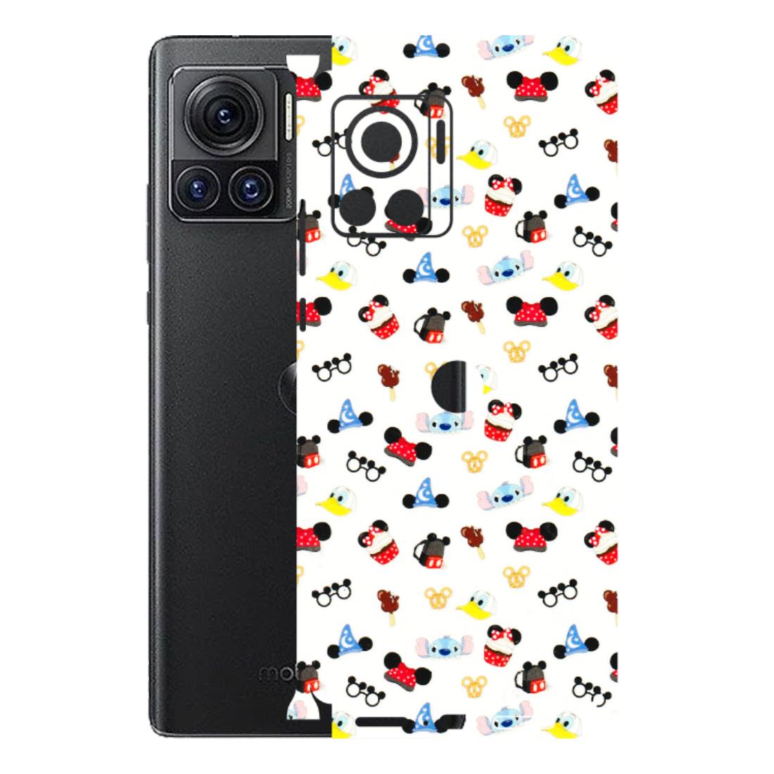 Motorola Phone Skins (All Models) - Minnie Mouse & Donald Doodles s - 3D Embossed Finish (L-194) Motorola Moto Edge 30 Ultra (5G)