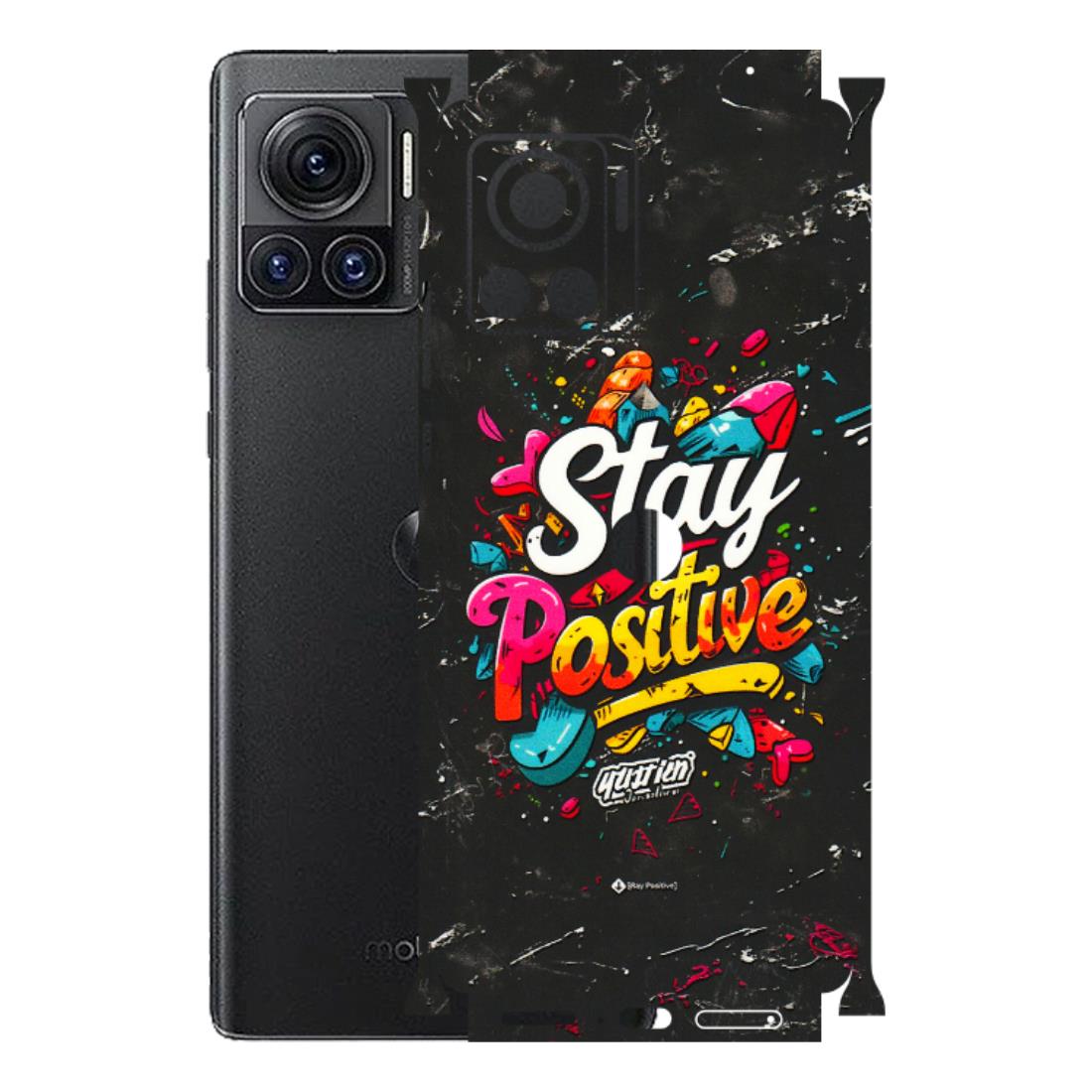 Motorola Phone Skins (All Models) - Stay Positive Black - 3D Embossed Finish (L-31) Motorola Moto Edge 30 Ultra (5G)