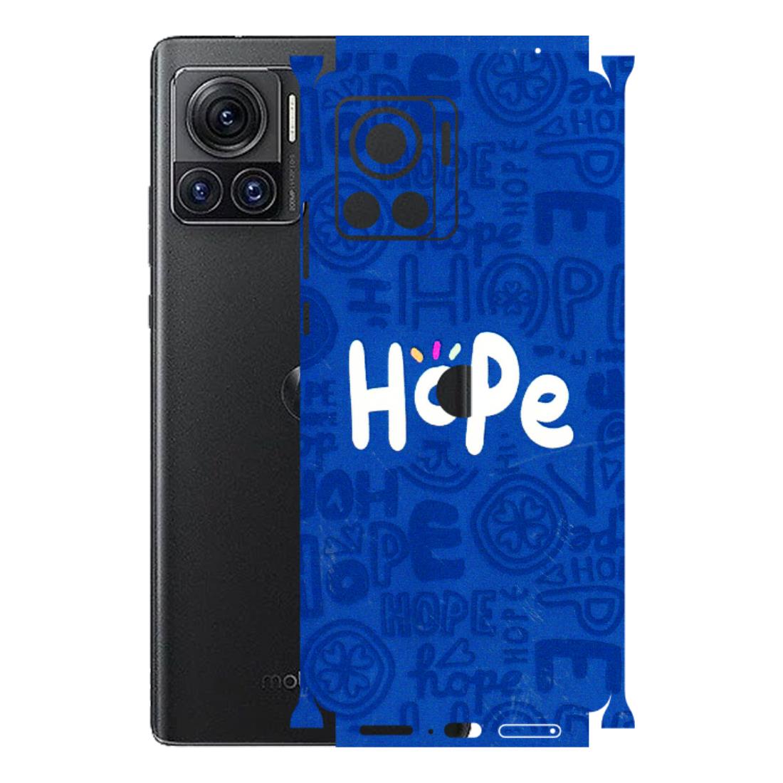 Motorola Phone Skins (All Models) - Hope Doodles Blue - 3D Embossed Finish (L-43) Motorola Moto Edge 30 Ultra (5G)