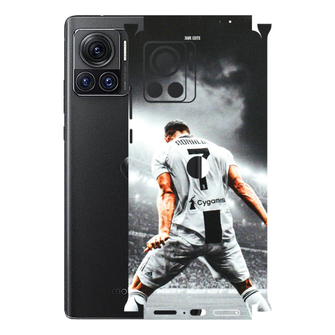 Motorola Phone Skins (All Models) - Ronaldo CR7 Crazy - 3D Embossed Finish (L-44) Motorola Moto Edge 30 Ultra (5G)