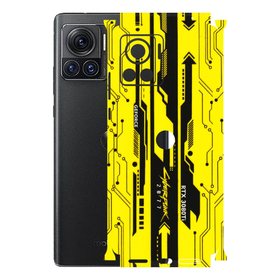 Motorola Phone Skins (All Models) - Yellow Cyberpunk - 3D Embossed Finish (L-93) Motorola Moto Edge 30 Ultra (5G)