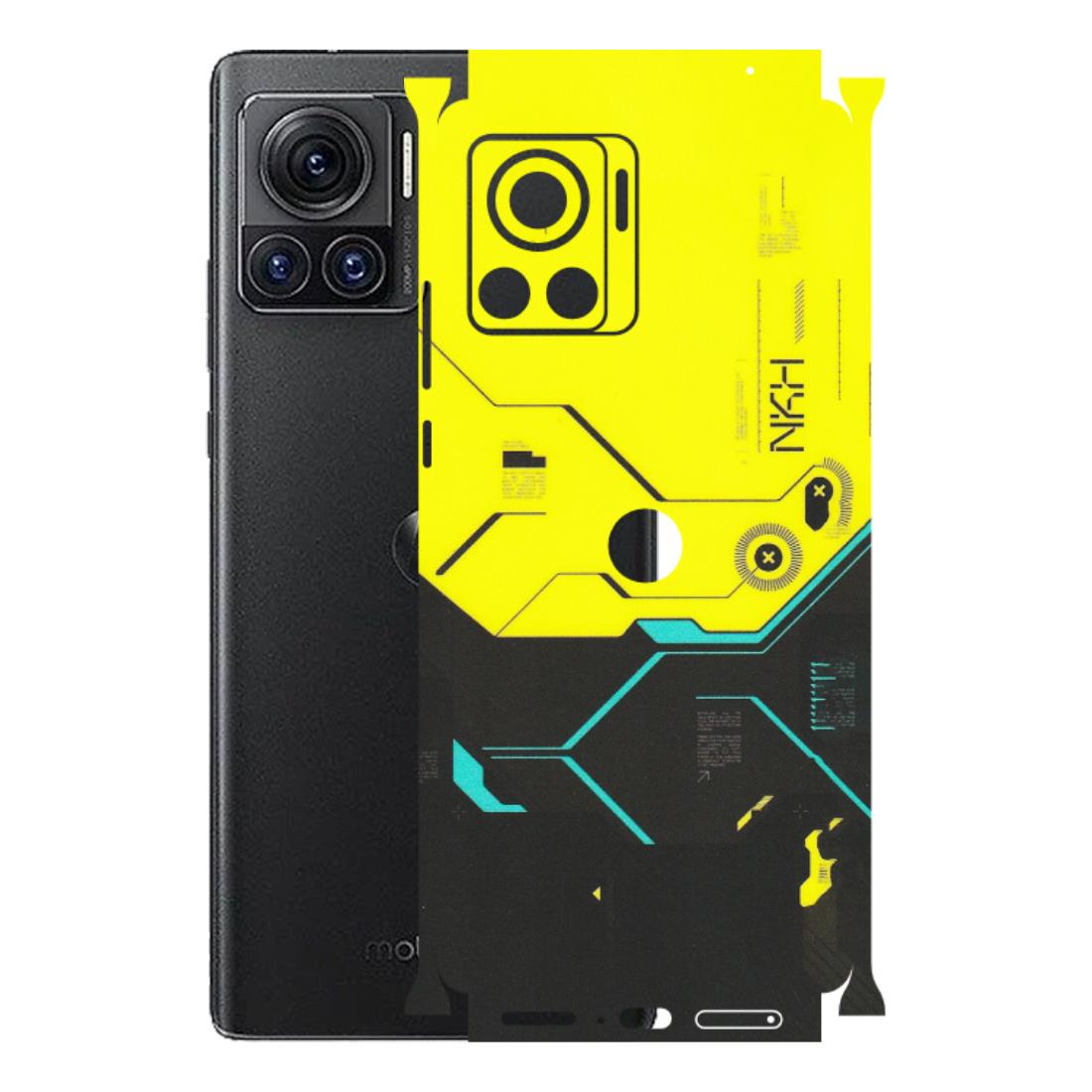 Motorola Phone Skins (All Models) - Black Yellow Technica - Matte Finish (M-53) Motorola Moto Edge 30 Ultra (5G)