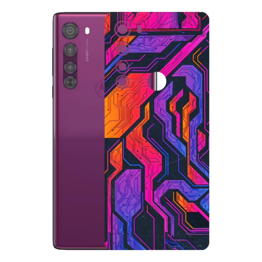 Motorola Phone Skins (All Models) - Tech Circuits Futuristic - 3D Embossed Finish (L-07) Motorola Moto Edge