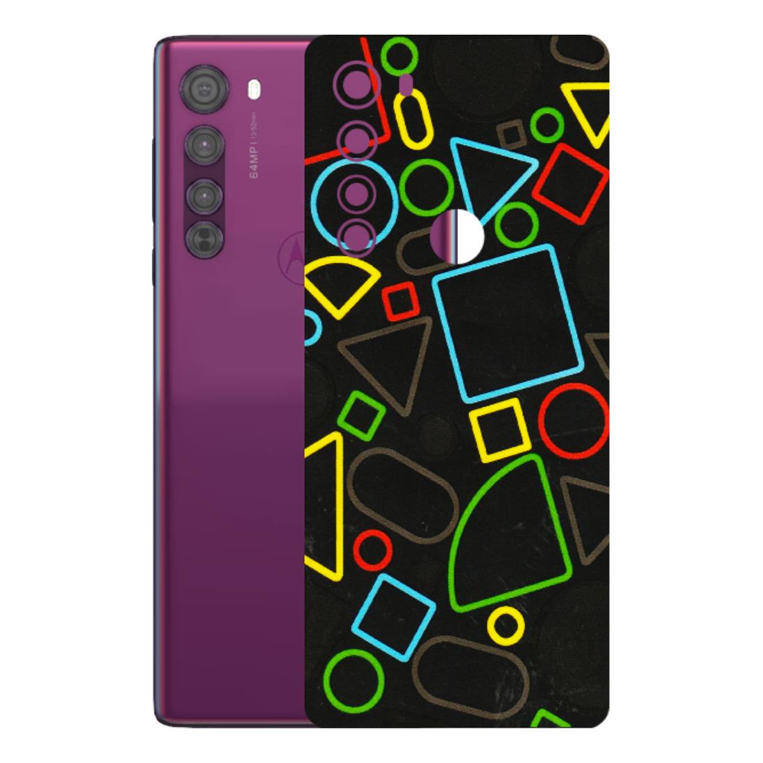 Motorola Phone Skins (All Models) - Black Shapes - 3D Embossed Finish (L-131) Motorola Moto Edge