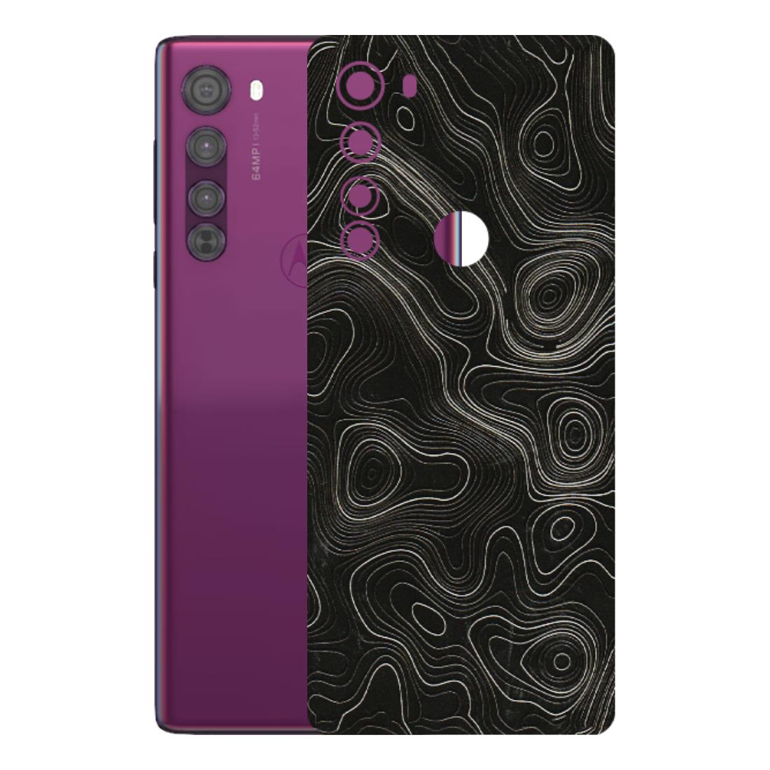 Motorola Phone Skins (All Models) - Black Swirl - 3D Embossed Finish (L-196) Motorola Moto Edge